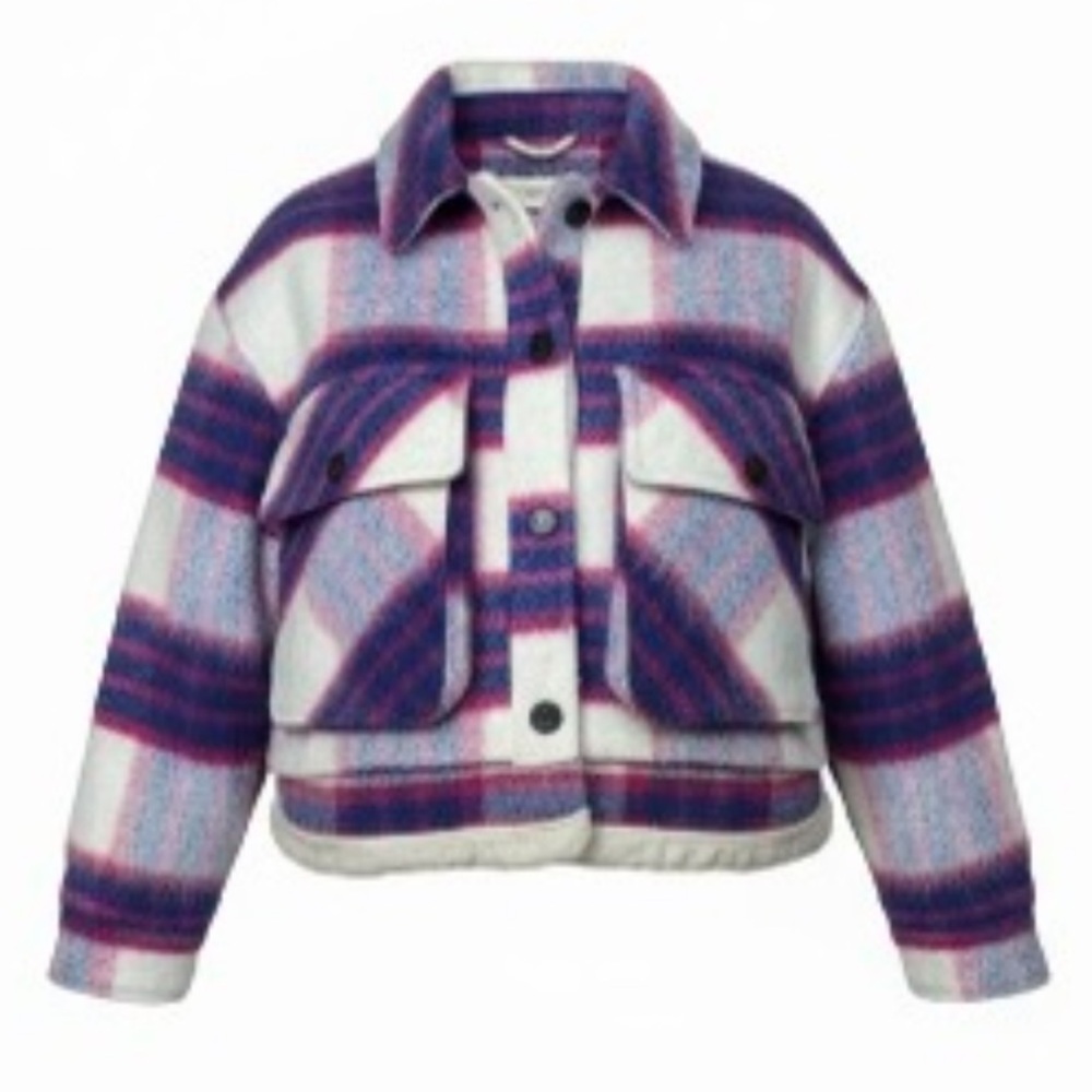 *NWT Blank NYC Jacket Shacket In Prime Time Color Way Plaid Womens Size L $148